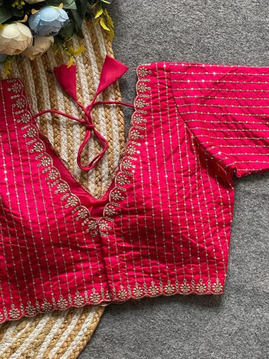 Embroidered Readymade Blouse (Standard Size)