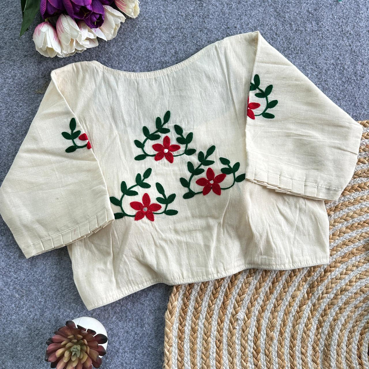 Khadi Cotton Readymade Blouse