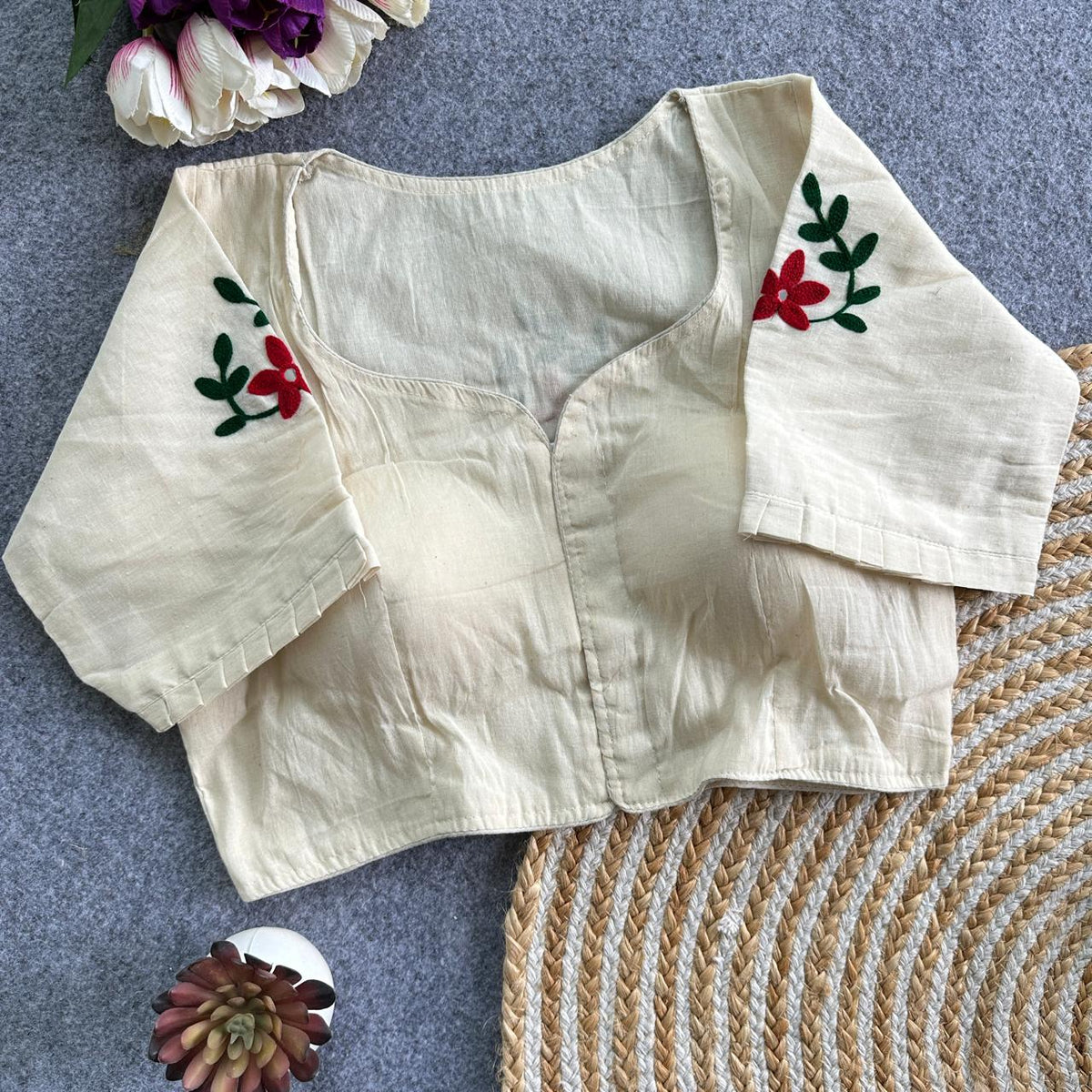 Khadi Cotton Readymade Blouse