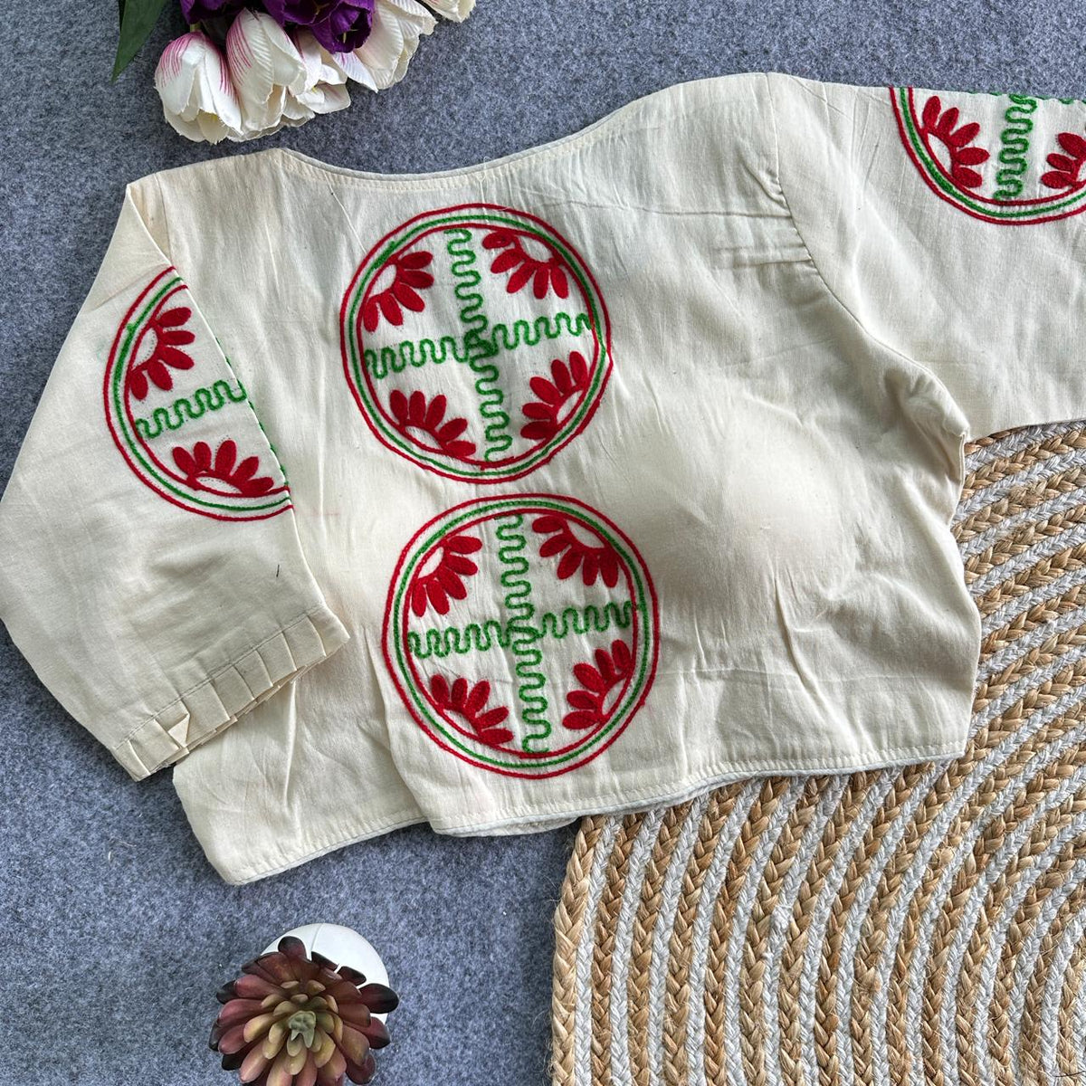 Khadi Cotton Readymade Blouse