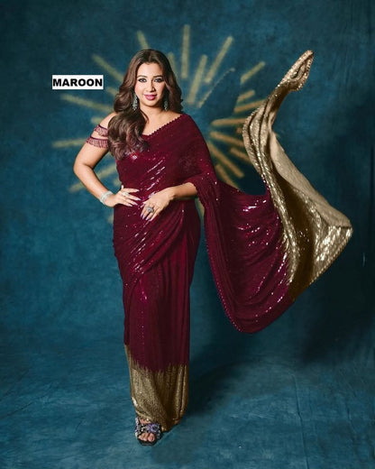 Georgette Sequince Saree