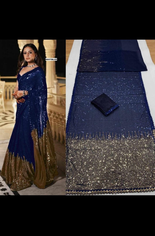 Georgette Sequince Saree