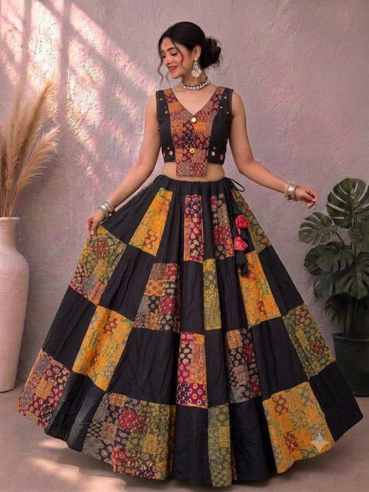 Navaratri Special Ajrakh Cotton Chaniya Choli