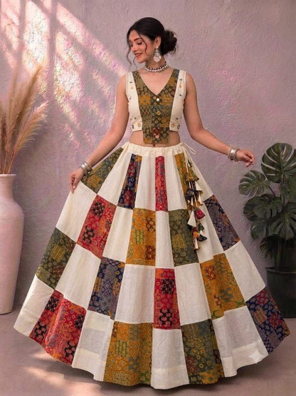 Navaratri Special Ajrakh Cotton Chaniya Choli