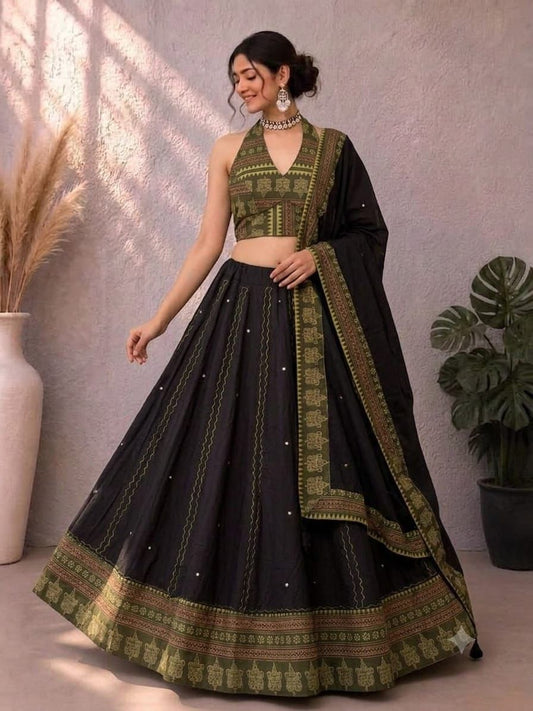 Navaratri Special Ajrakh Cotton Chaniya Choli