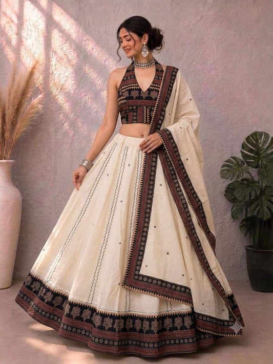 Navaratri Special Ajrakh Cotton Chaniya Choli