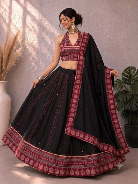 Navaratri Special Ajrakh Cotton Chaniya Choli
