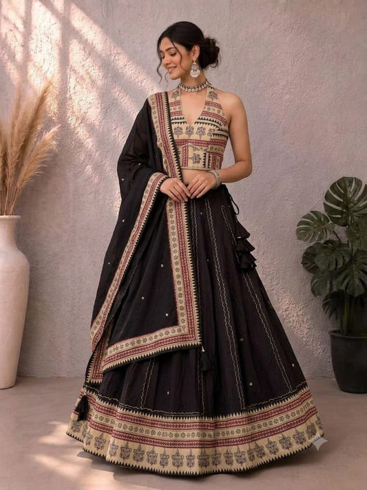 Navaratri Special Ajrakh Cotton Chaniya Choli
