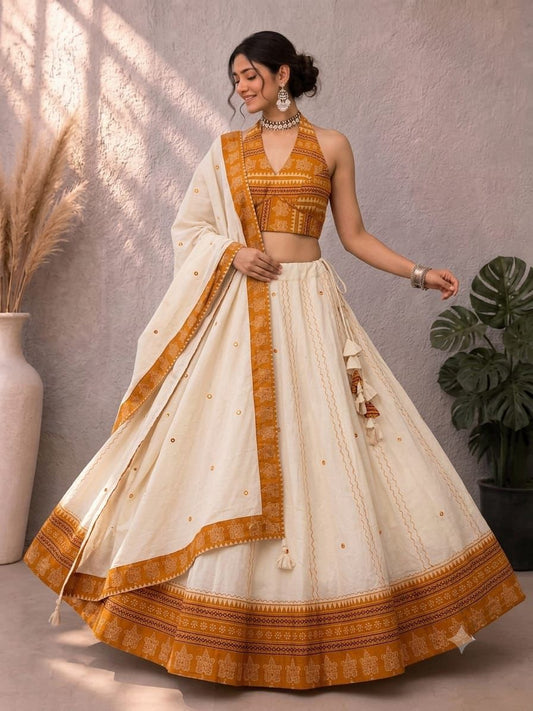 Navaratri Special Ajrakh Cotton Chaniya Choli