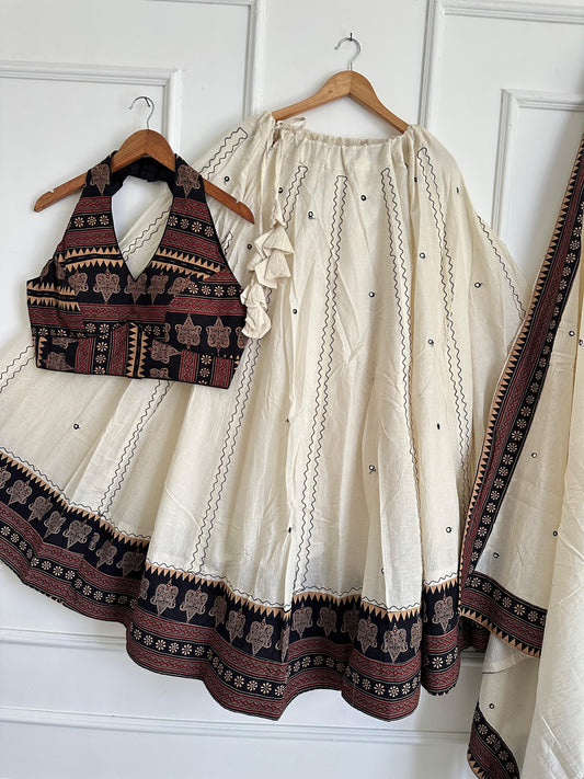 Navaratri Special Ajrakh Cotton Chaniya Choli