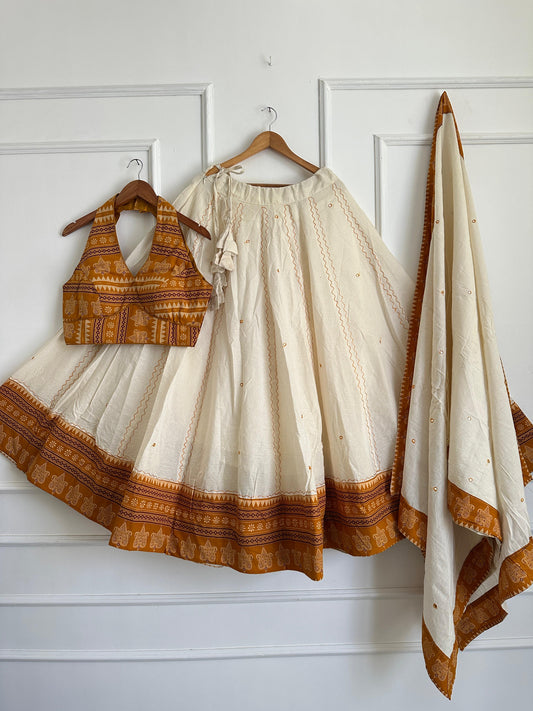 Navaratri Special Ajrakh Cotton Chaniya Choli