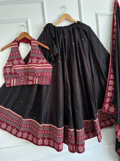 Navaratri Special Ajrakh Cotton Chaniya Choli