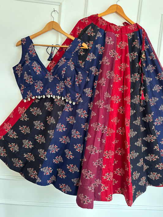 Navaratri Special Ajrakh Cotton Chaniya Choli