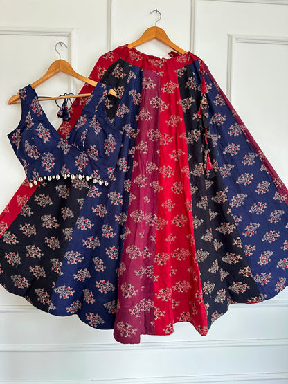 Navaratri Special Ajrakh Cotton Chaniya Choli
