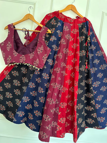 Navaratri Special Ajrakh Cotton Chaniya Choli