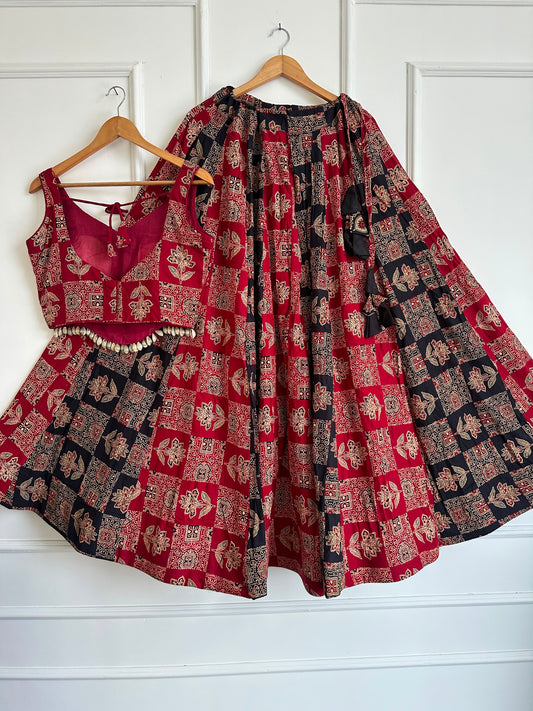 Navaratri Special Ajrakh Cotton Chaniya Choli