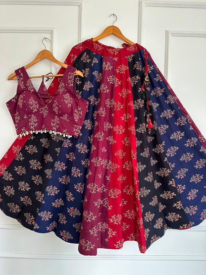 Navaratri Special Ajrakh Cotton Chaniya Choli