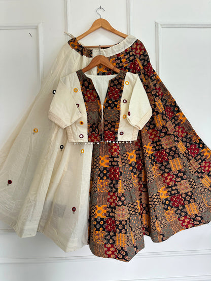 Navaratri Special Ajrakh Cotton Chaniya Choli