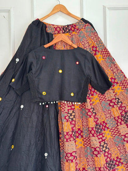 Navaratri Special Ajrakh Cotton Chaniya Choli