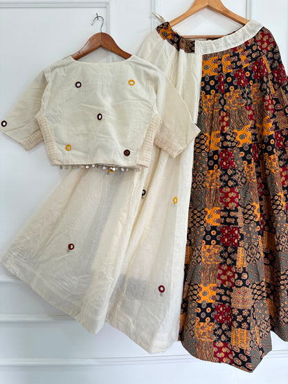 Navaratri Special Ajrakh Cotton Chaniya Choli