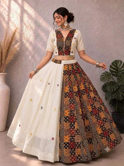 Navaratri Special Ajrakh Cotton Chaniya Choli