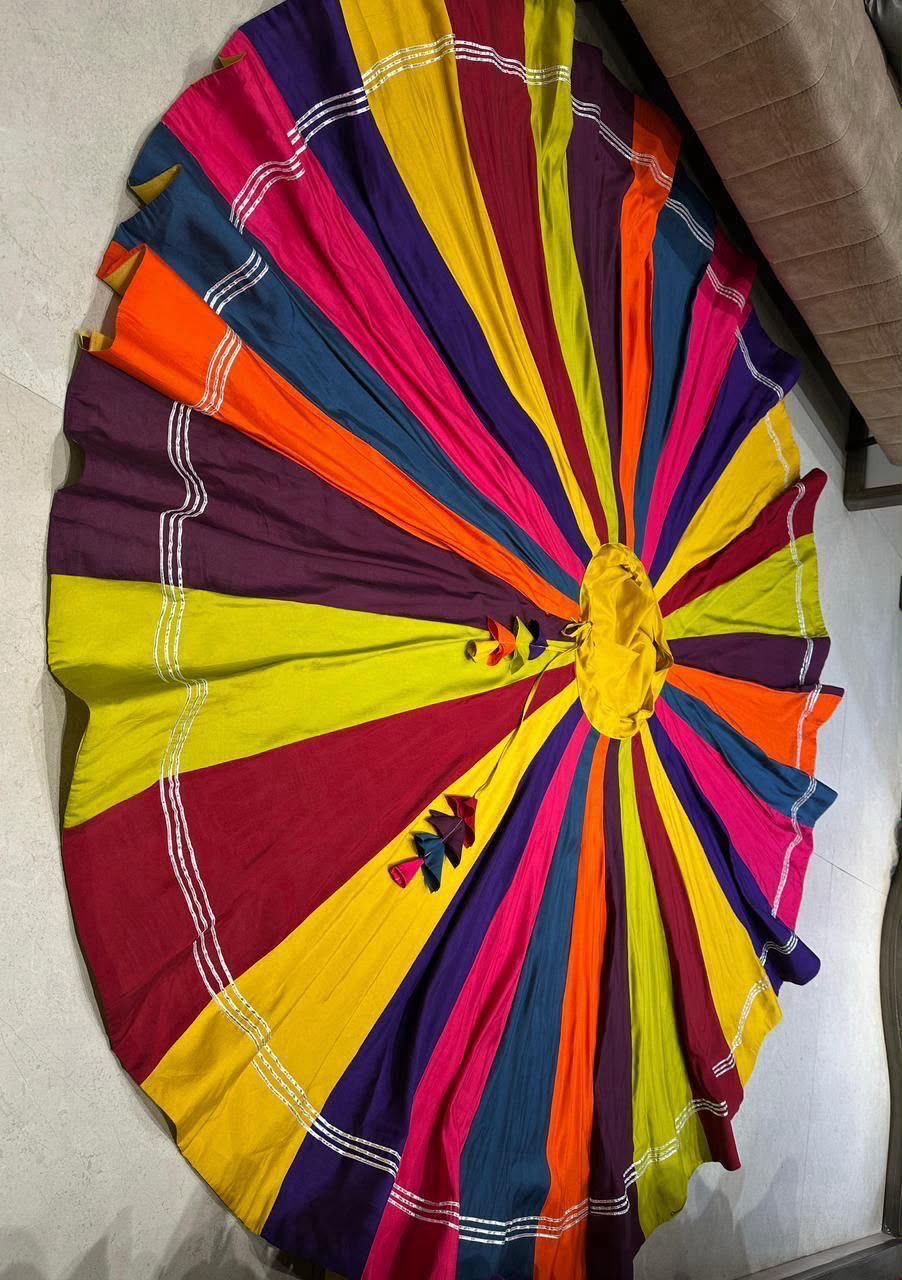 Navaratri Special Rayon Multi-Shaded Chaniya Skirt