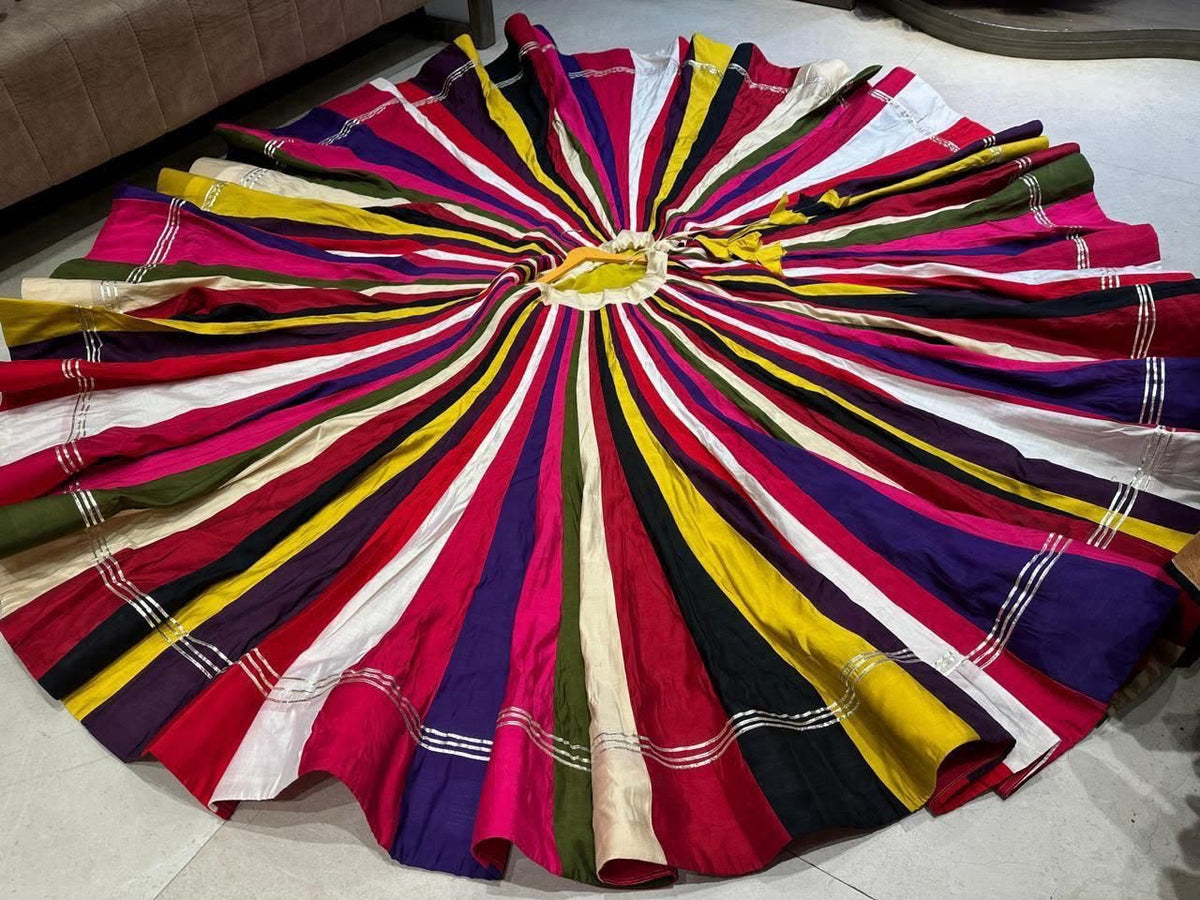 Navaratri Special Rayon Multi-Shaded Chaniya Skirt