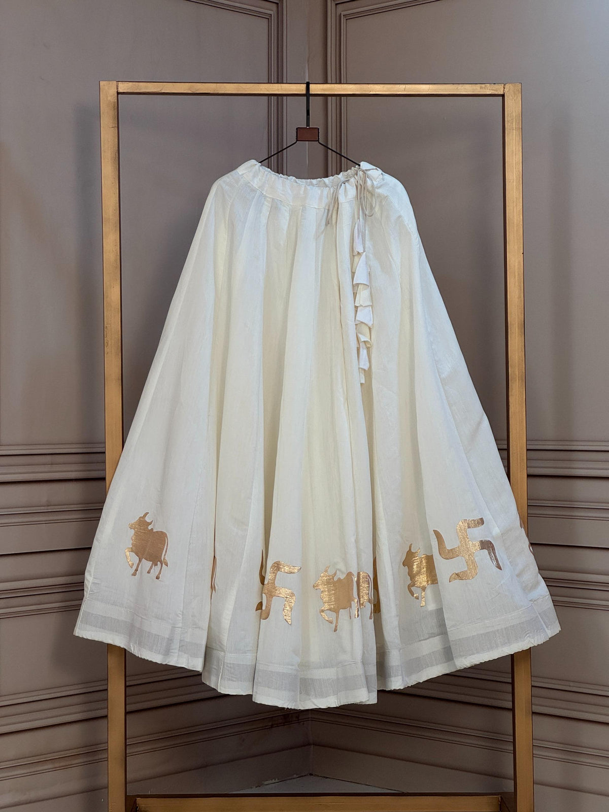 Navaratri Special Roman Silk Chaniya Skirt