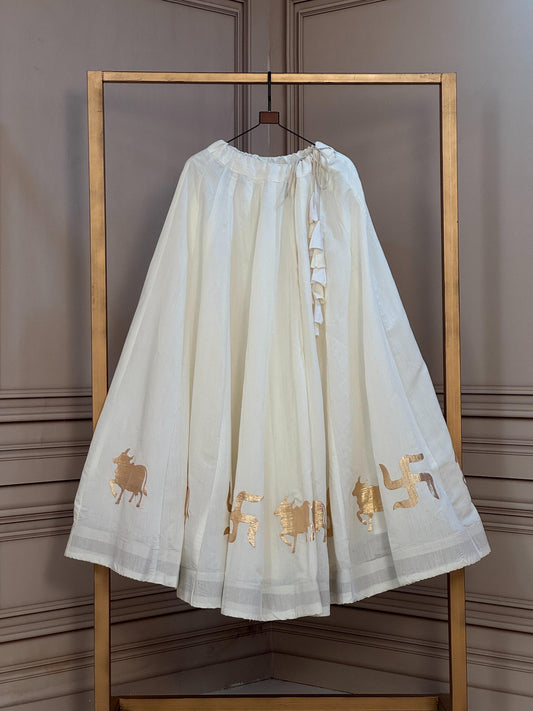 Navaratri Special Roman Silk Chaniya Skirt