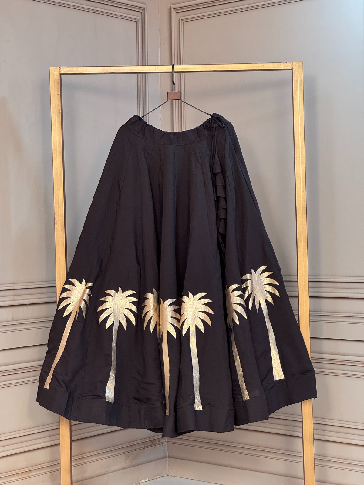 Navaratri Special Roman Silk Chaniya Skirt