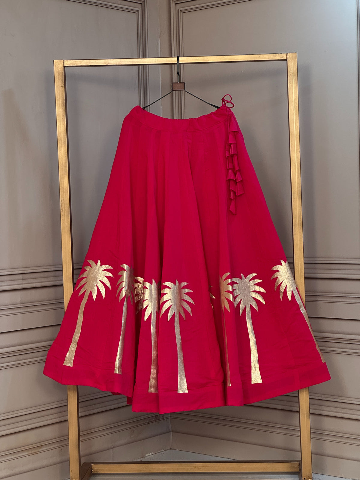 Navaratri Special Roman Silk Chaniya Skirt