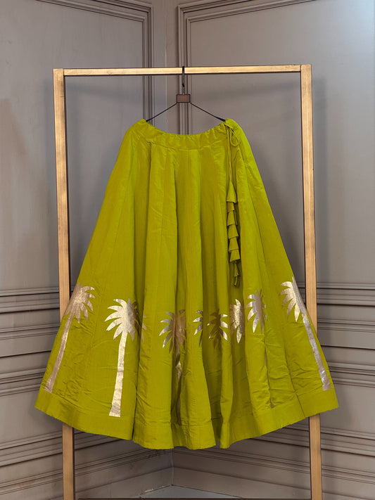Navaratri Special Roman Silk Chaniya Skirt
