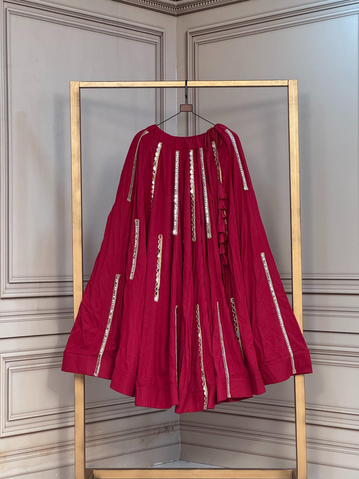 Navaratri Special Roman Silk Chaniya Skirt