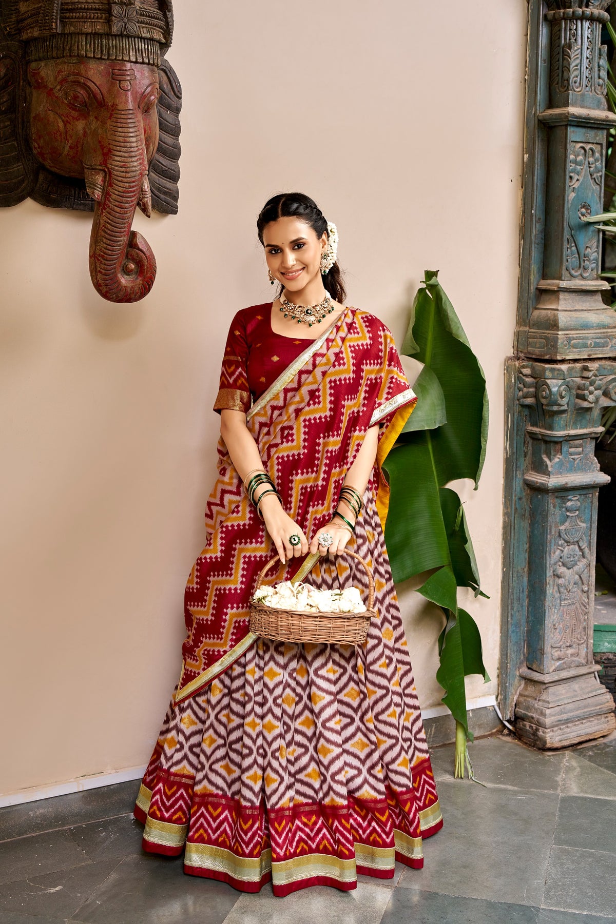 Navaratri Special Tussar Chaniya Choli Lehenga
