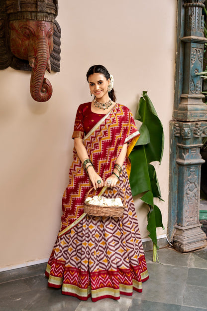 Navaratri Special Tussar Chaniya Choli Lehenga