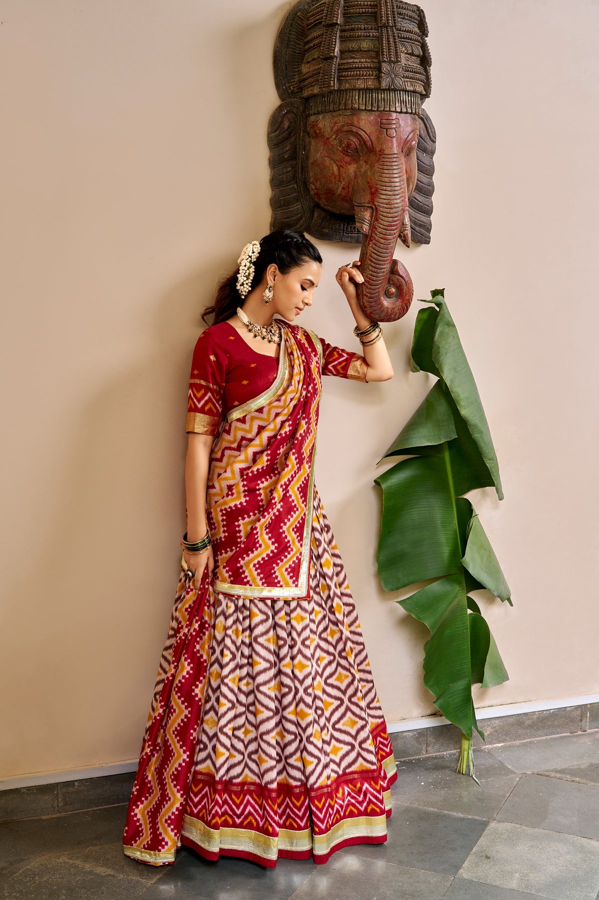 Navaratri Special Tussar Chaniya Choli Lehenga