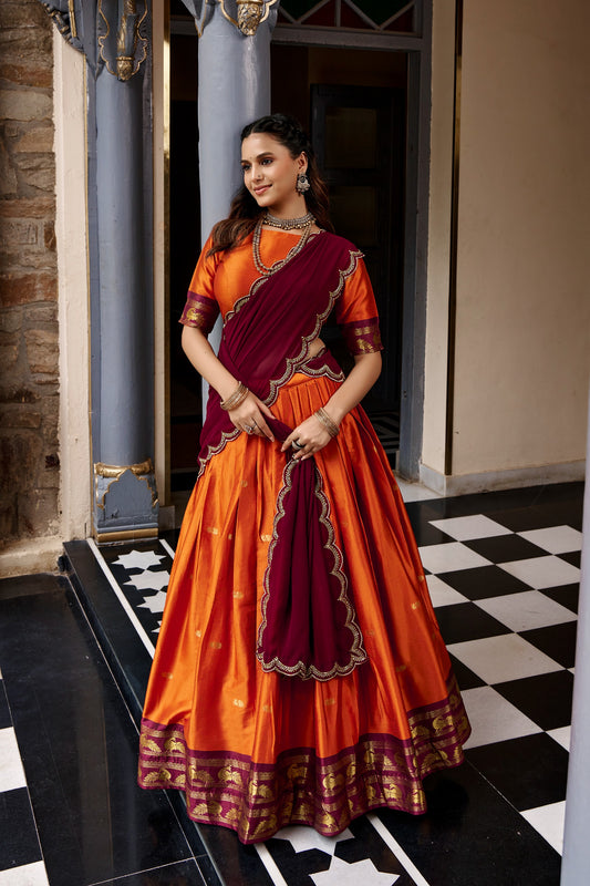 Navaratri Special Readymade Dhavani / Lehenga Collection