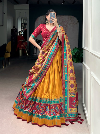 Navaratri Special Tussar Chaniya Choli Lehenga
