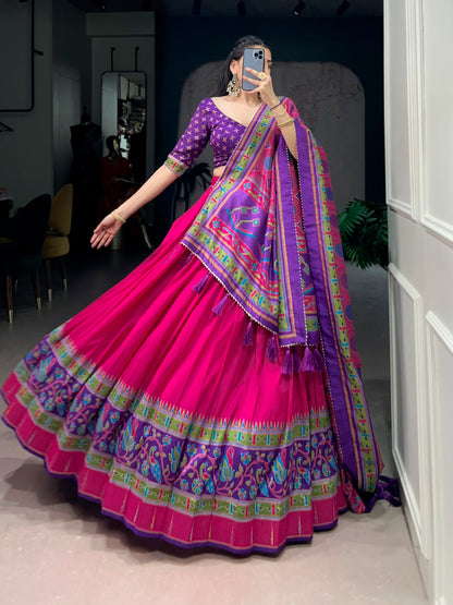 Navaratri Special Tussar Chaniya Choli Lehenga