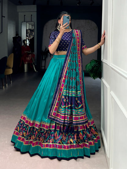 Navaratri Special Tussar Chaniya Choli Lehenga