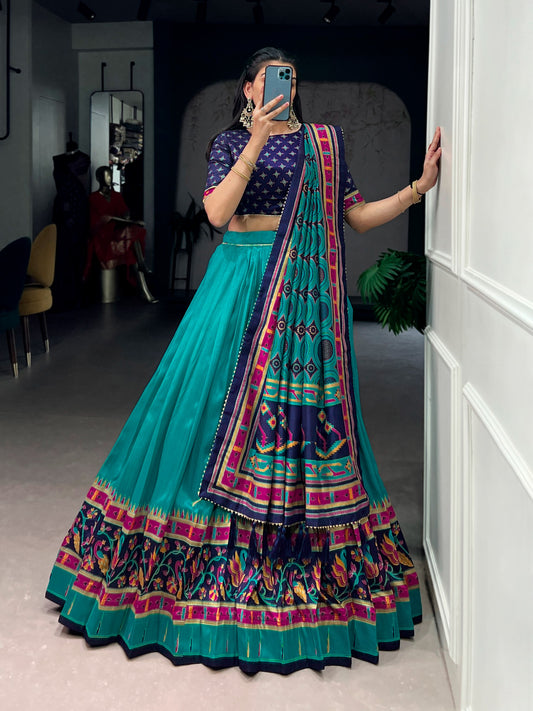 Navaratri Special Tussar Chaniya Choli Lehenga