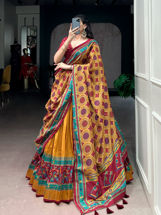 Navaratri Special Tussar Chaniya Choli Lehenga