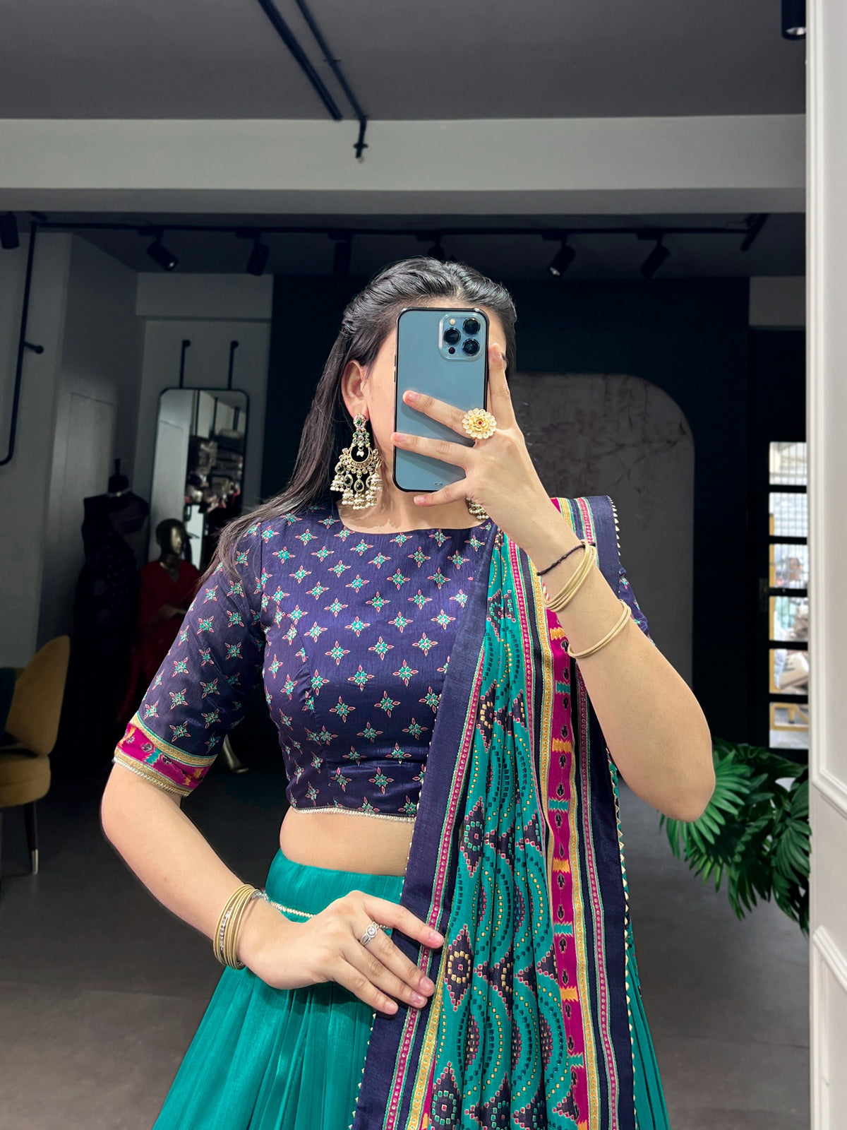 Navaratri Special Tussar Chaniya Choli Lehenga
