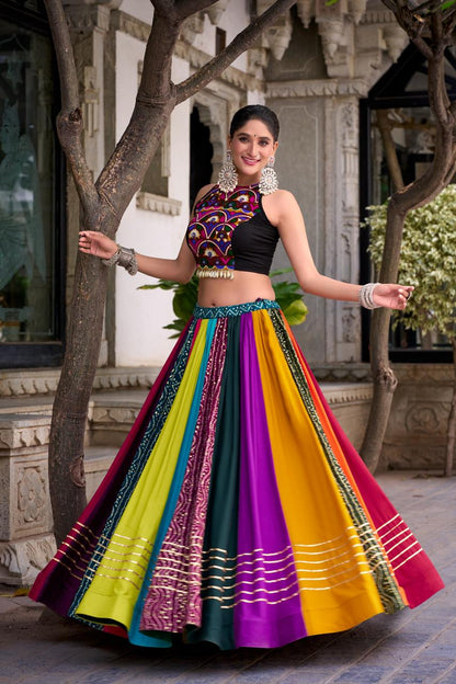 Navaratri Special Rayon Multi-Shaded Lehenga