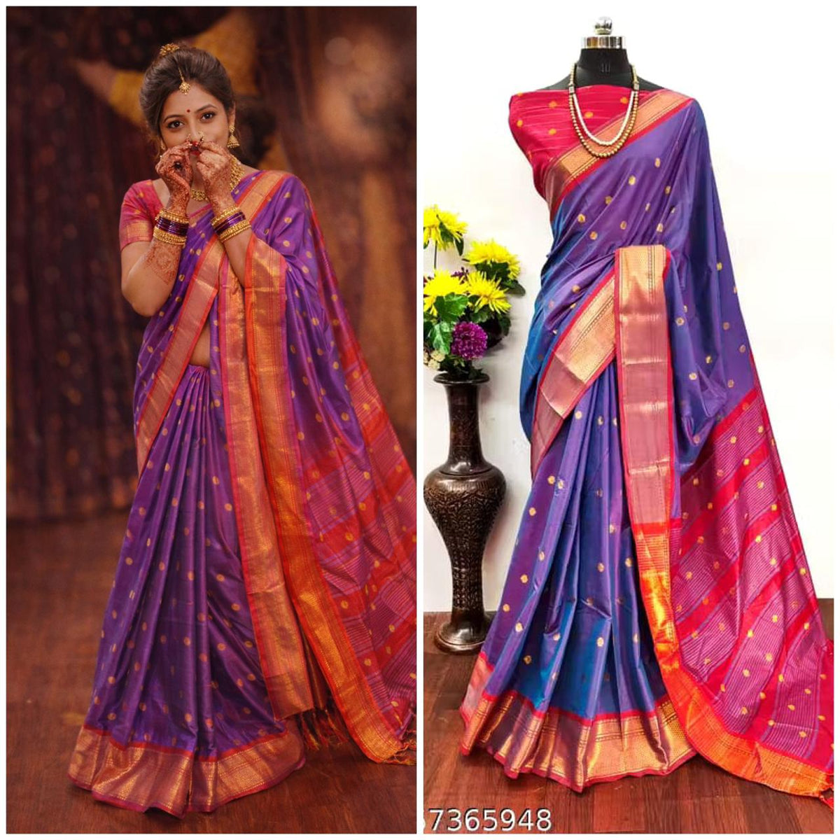 Soft Cotton Silk Two-Tone Saree