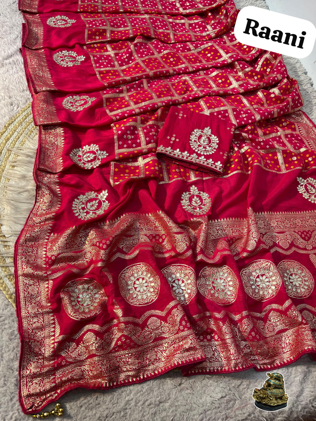 Dola Silk Weaving Saree with Gotta Work Blouse