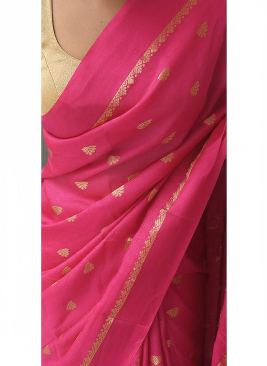 Khadi Viscose Silk Saree with Viscose Jacquard Bhutta Weaving