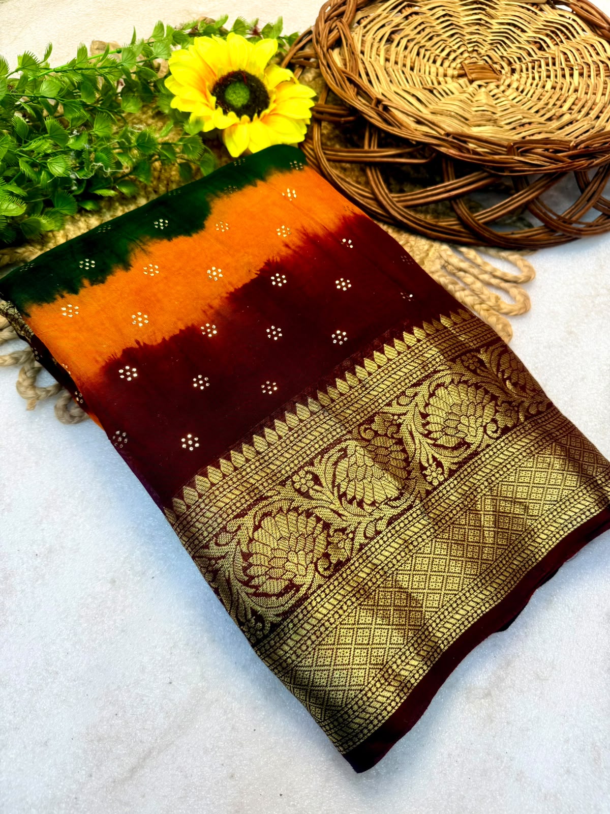 Cotton Silk Saree with Jacquard Weaving