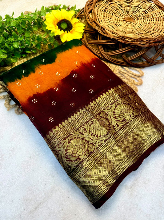 Cotton Silk Saree with Jacquard Weaving
