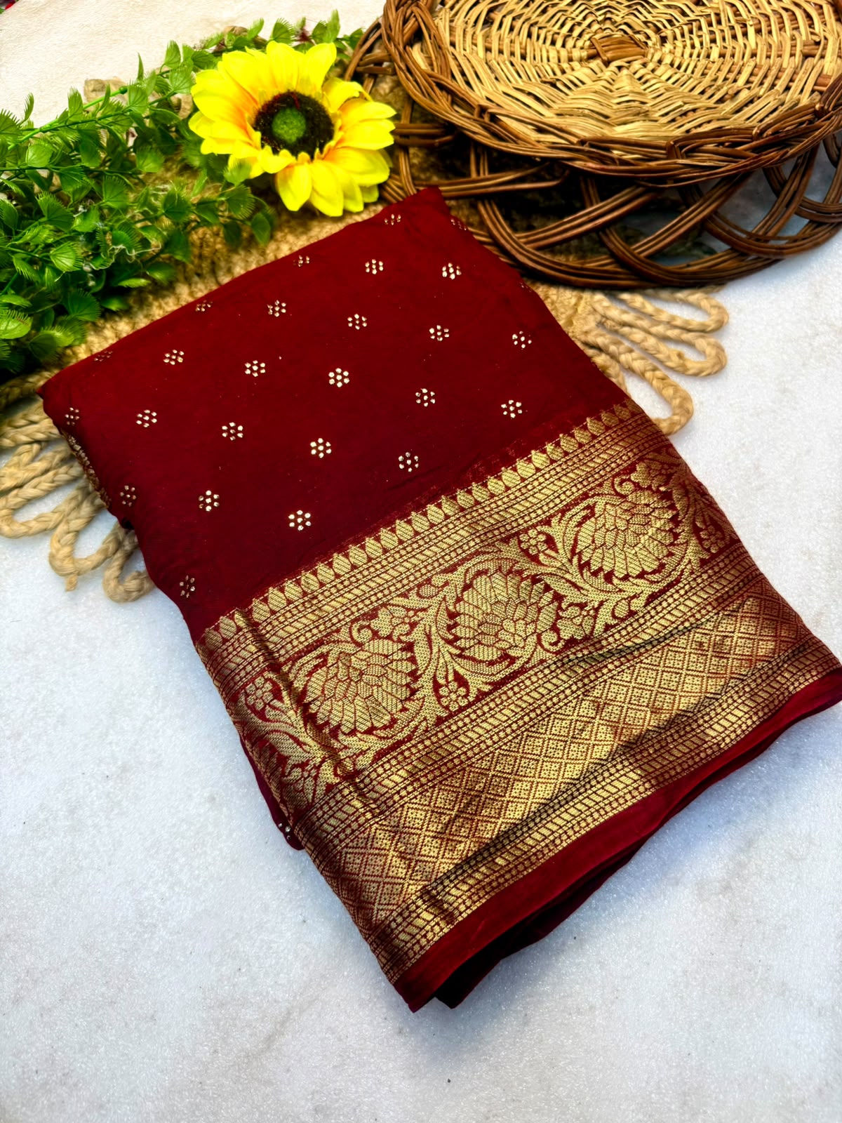 Cotton Silk Saree with Jacquard Weaving